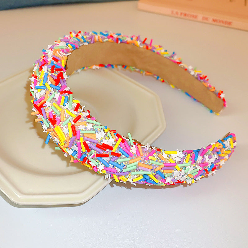 Acrylic Contrast Wide Headband | Stylish, Stretchy, and Lightweight Hair Accessory