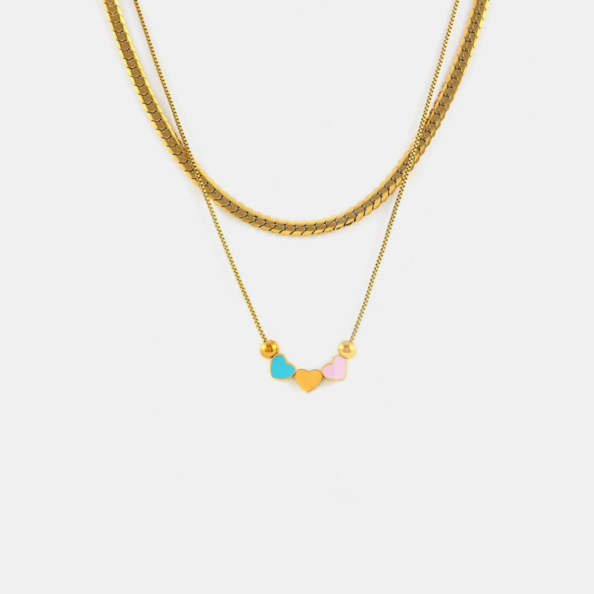 18K Gold-Plated Chain Necklace.