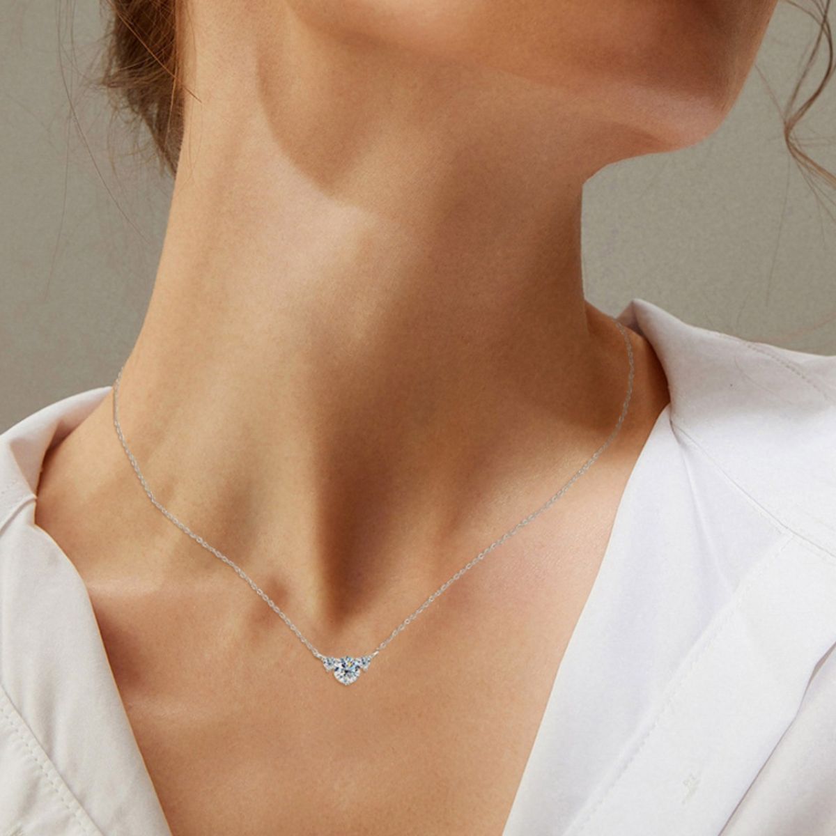 1.2 Carat Moissanite Necklace - 925 Sterling Silver | Sparkling Gift for Her