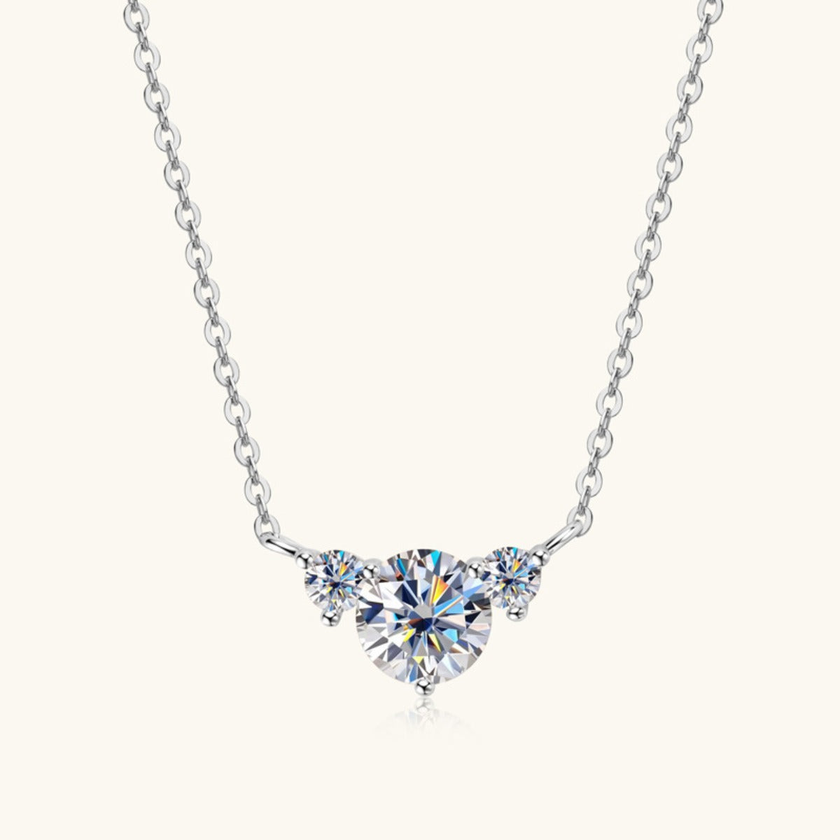 1.2 Carat Moissanite Necklace - 925 Sterling Silver | Sparkling Gift for Her