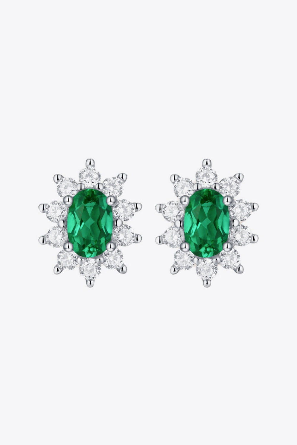 Carat Lab-Grown Emerald Stud Earrings – Elegant Green Gemstone Jewelry for Every Occasion