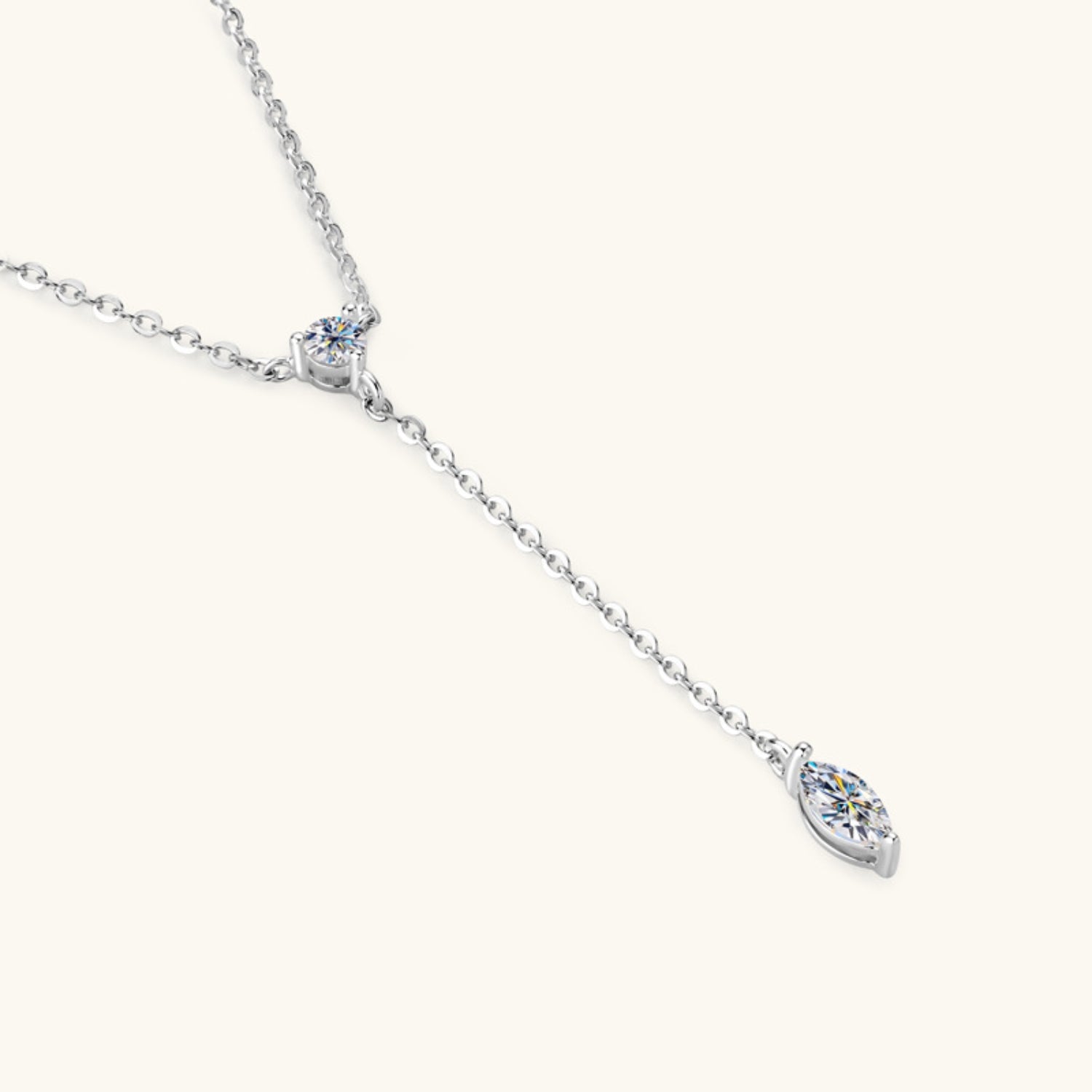 Moissanite trendy 925 Sterling Silver Necklace