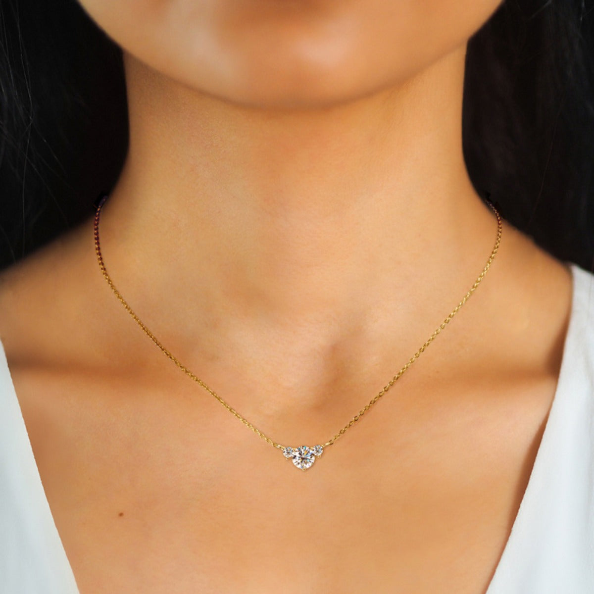 1.2 Carat Moissanite Necklace - 925 Sterling Silver | Sparkling Gift for Her