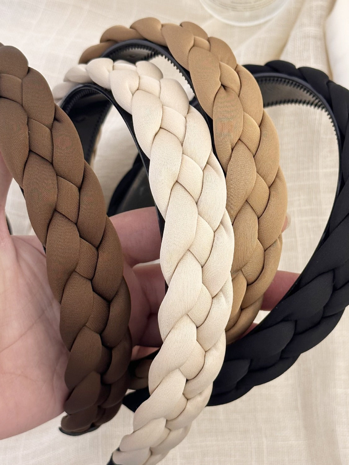 Polyester Braided Wide Headband bracelet