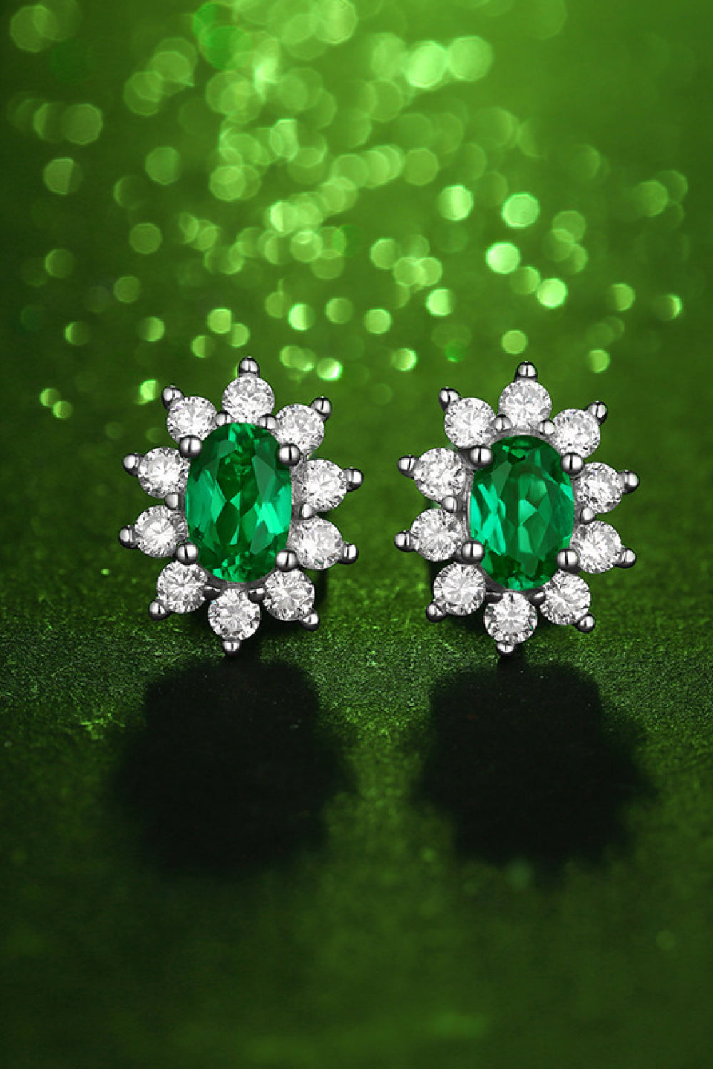 Carat Lab-Grown Emerald Stud Earrings – Elegant Green Gemstone Jewelry for Every Occasion