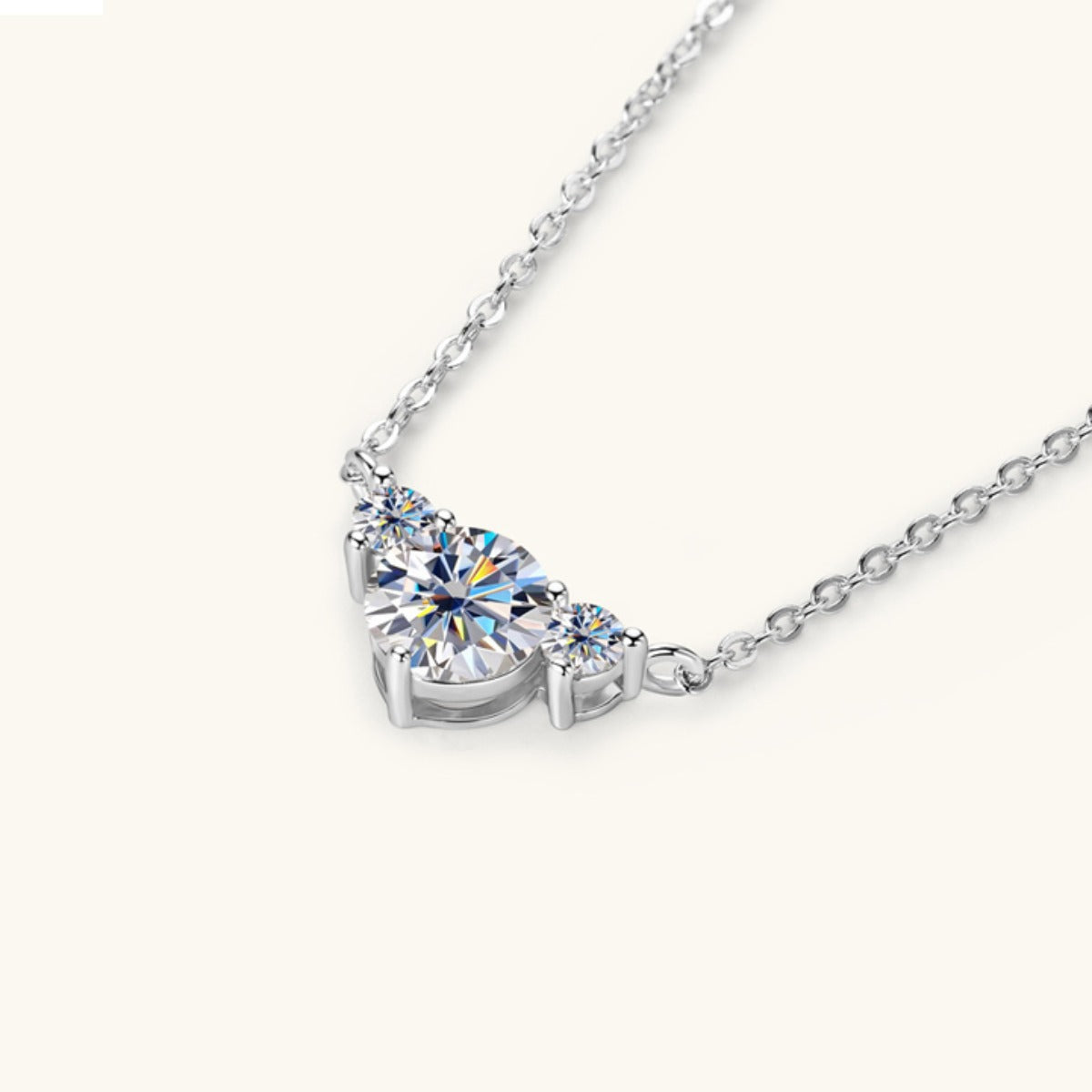 1.2 Carat Moissanite Necklace - 925 Sterling Silver | Sparkling Gift for Her