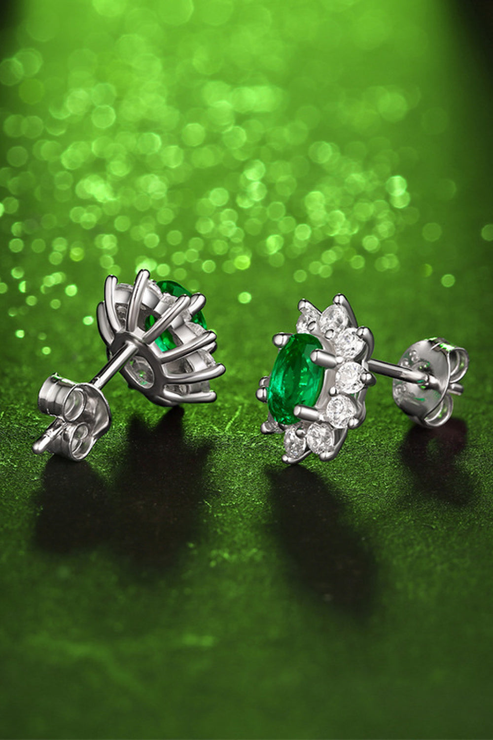 Carat Lab-Grown Emerald Stud Earrings – Elegant Green Gemstone Jewelry for Every Occasion