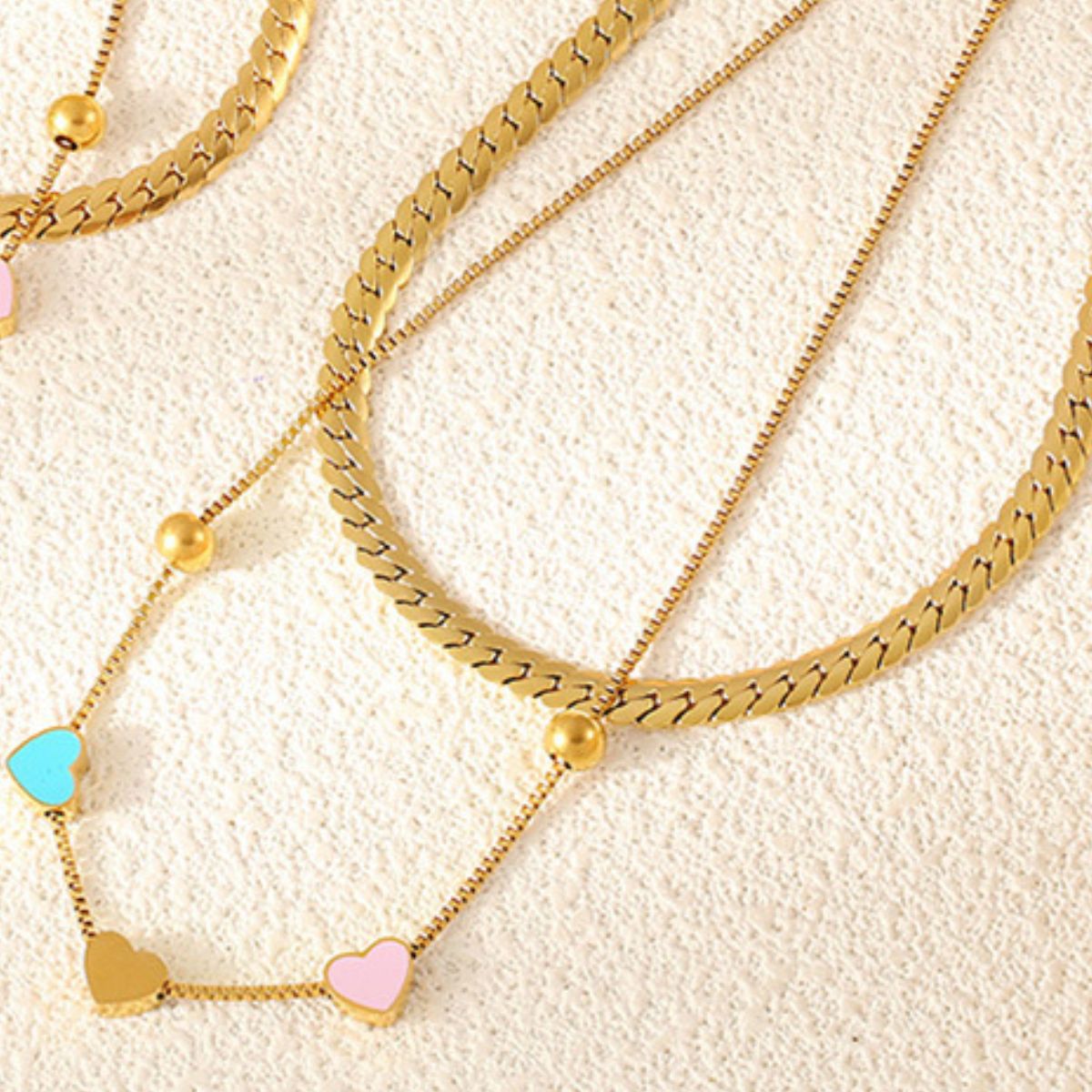 18K Gold-Plated Chain Necklace.