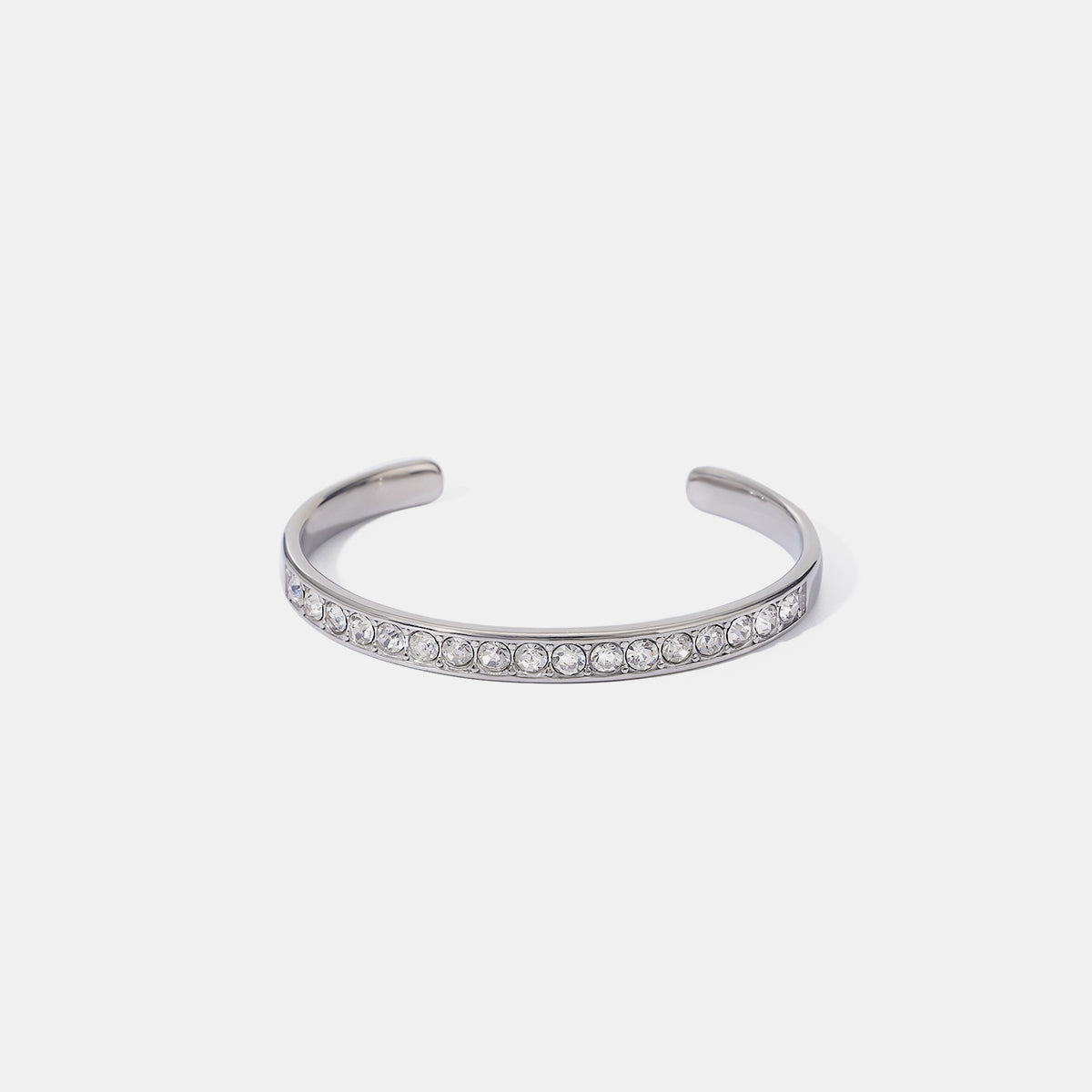 Stainless trendy Steel Inlaid Zircon Bracelet