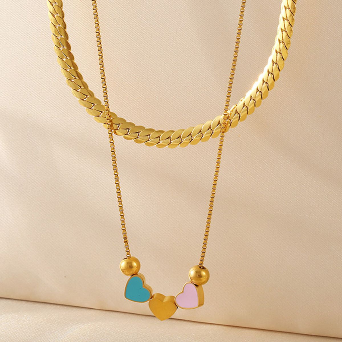 18K Gold-Plated Chain Necklace.